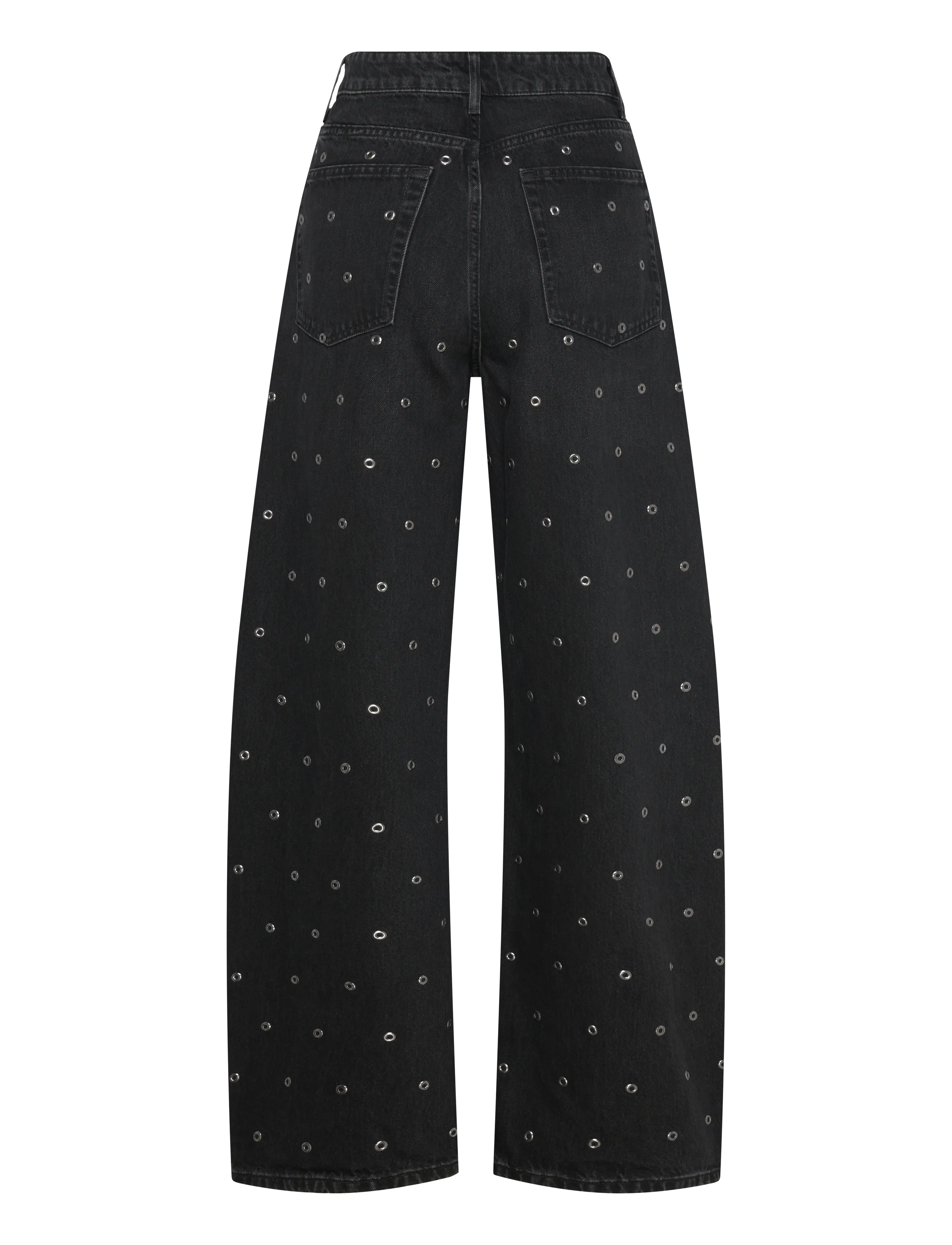 Mango - Barrel jeans with eyelets - open grey - 2