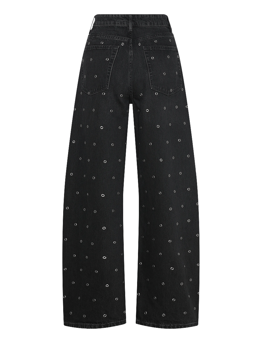 Mango - Barrel jeans with eyelets - open grey - 2