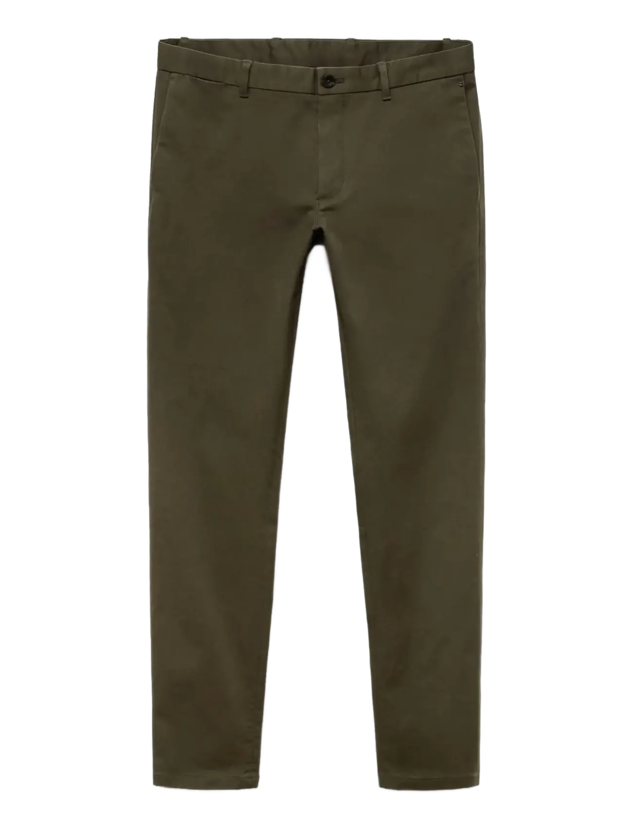 Mango Barna slim-fit twill chino trousers - Chinos - BEIGE - KHAKI / khaki/green