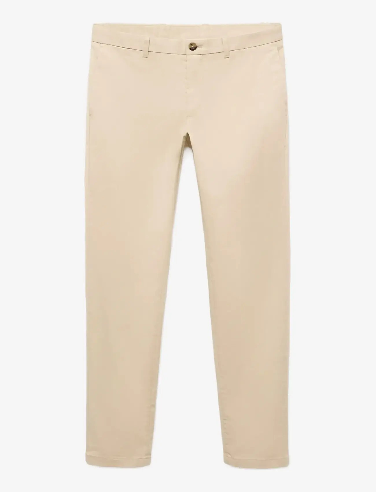 Mango - Barna slim-fit twill chino trousers - chinos - light beige - 1