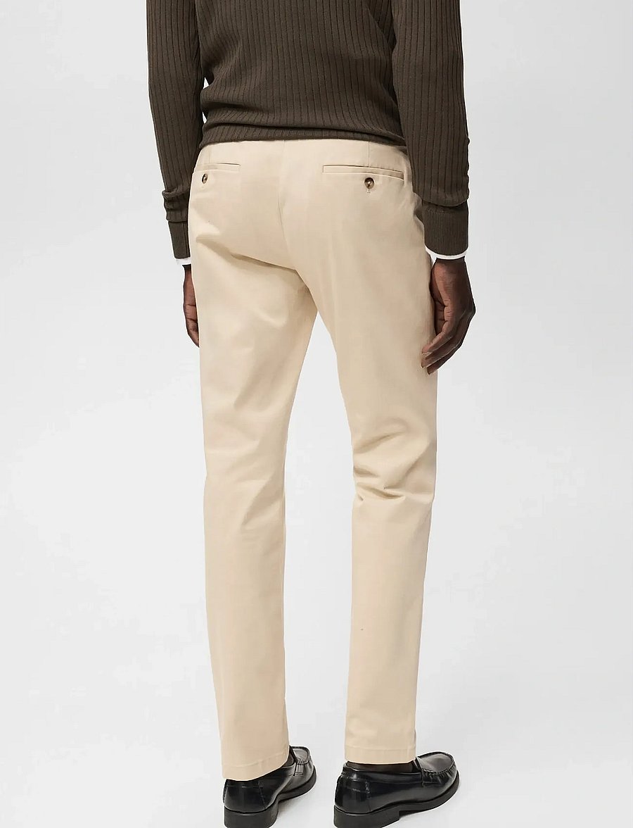 Mango - Barna slim-fit twill chino trousers - chinos - light beige - 2