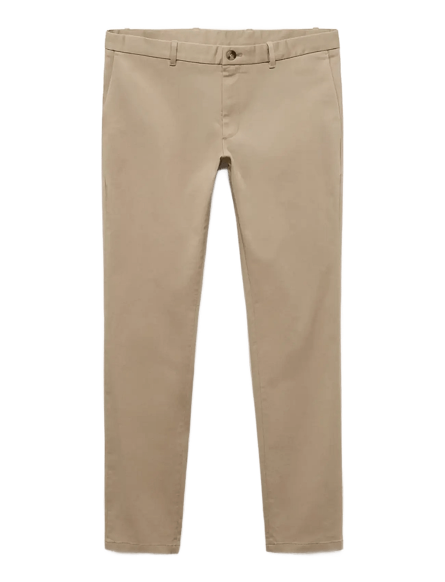 Mango - Barna slim-fit twill chino trousers - chinos - light beige - 1