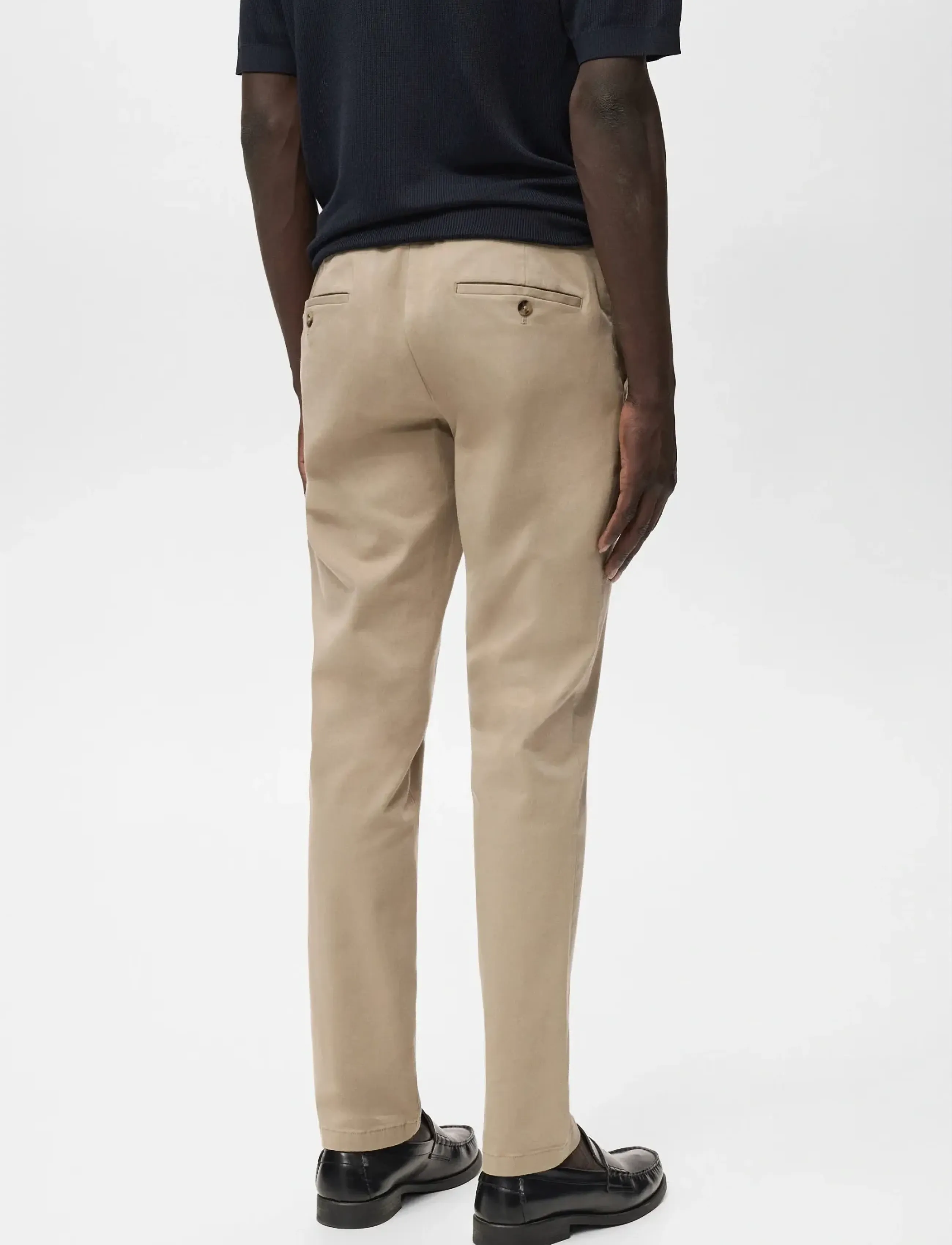Mango - Barna slim-fit twill chino trousers - chinos - light beige - 2