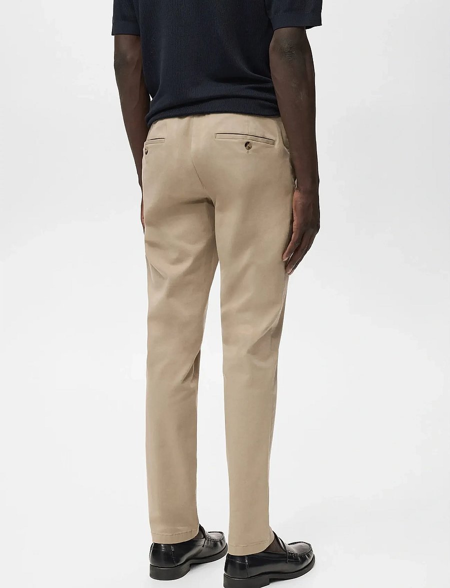 Mango - Barna slim-fit twill chino trousers - chinos - light beige - 2
