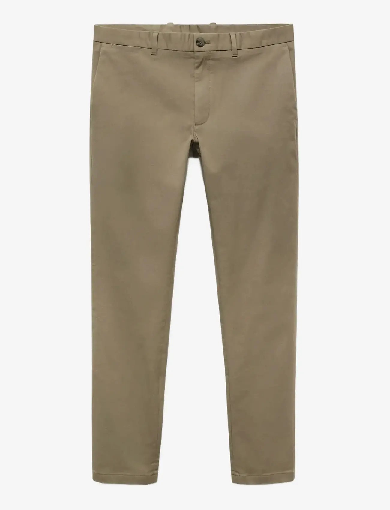 Mango - Barna slim-fit twill chino trousers - chinos - medium grey - 1