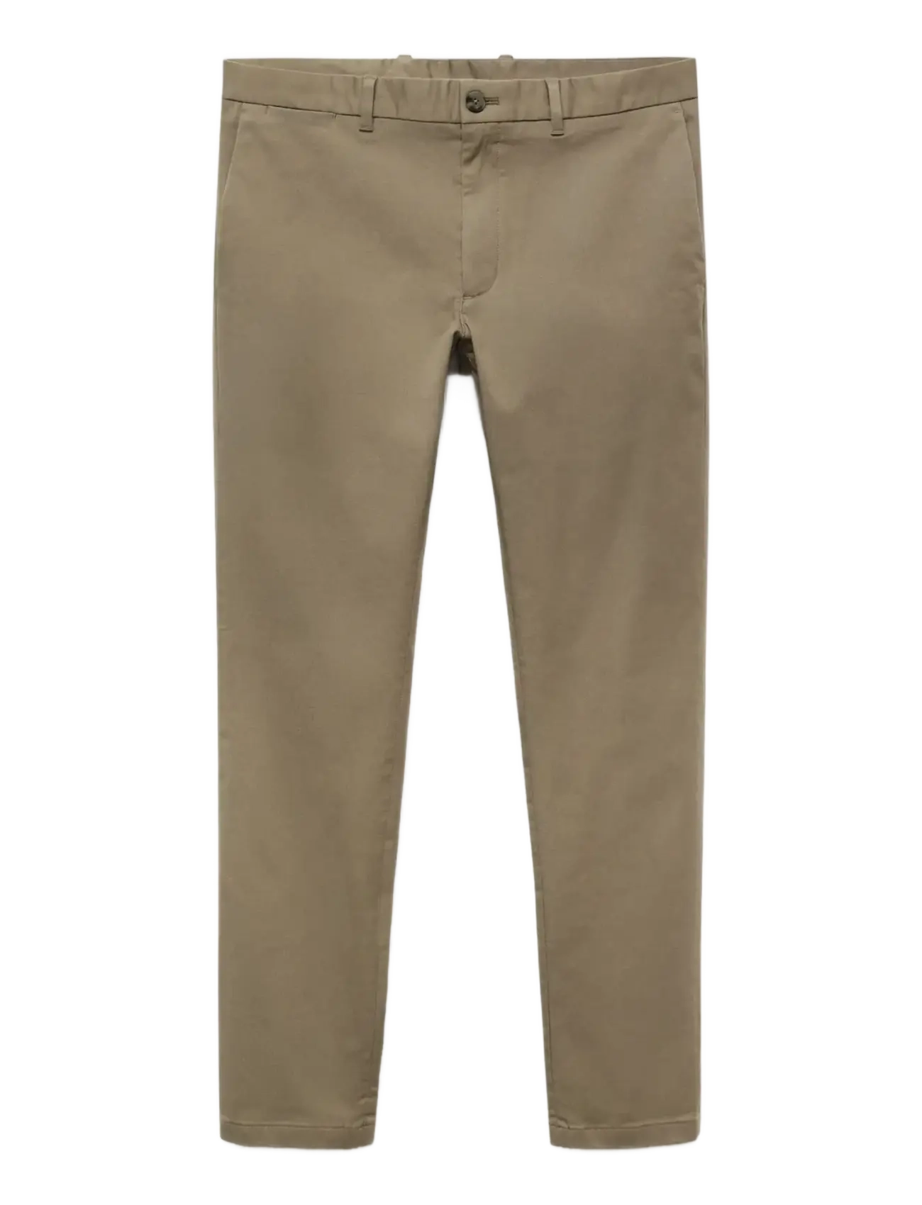 Mango Barna slim-fit twill chino trousers - Riided - MEDIUM GREY / beige
