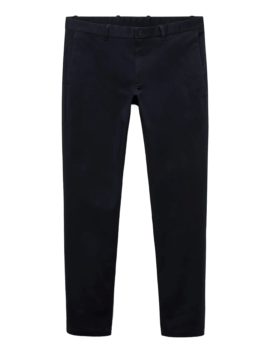 Mango - Barna slim-fit twill chino trousers - chinos - navy - 1