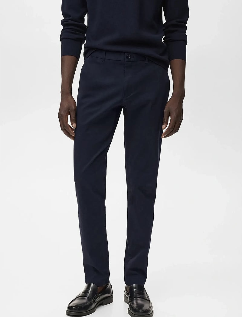 Mango - Barna slim-fit twill chino trousers - chinos - navy - 0
