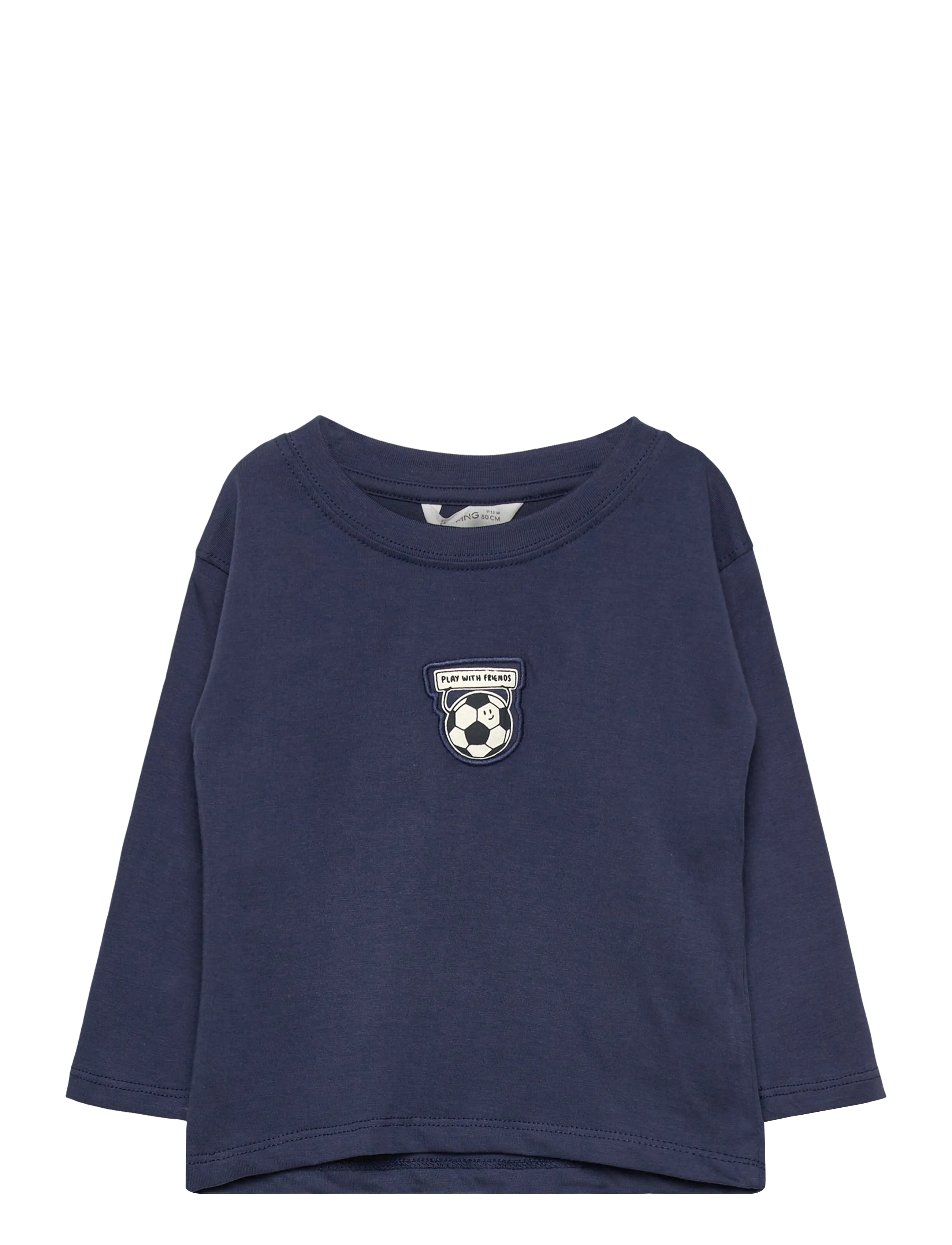 Embroidered printed T-shirt - DARK BLUE