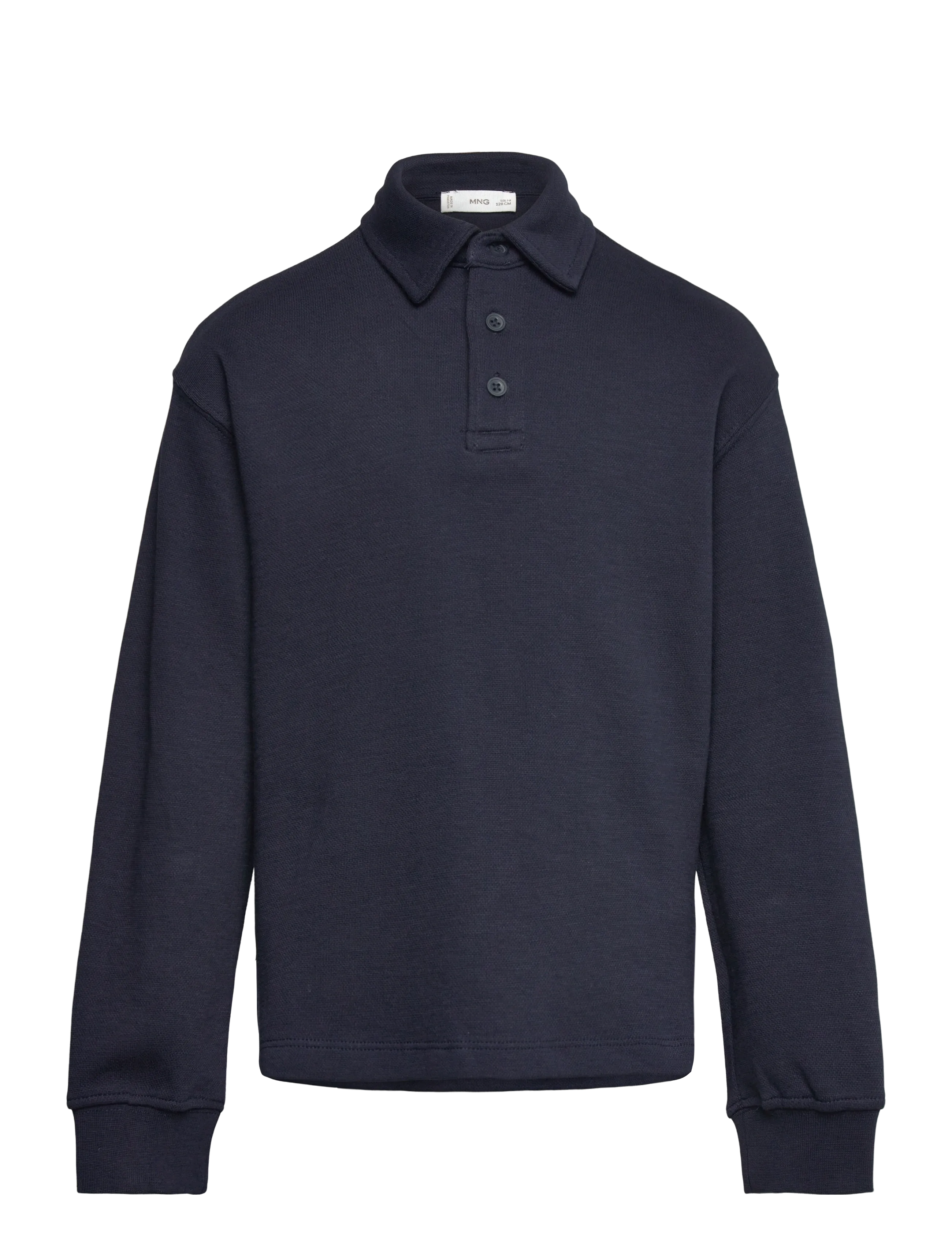 MANGO Polo-Neck Sweatshirt Navy - 5-6 - Kinder