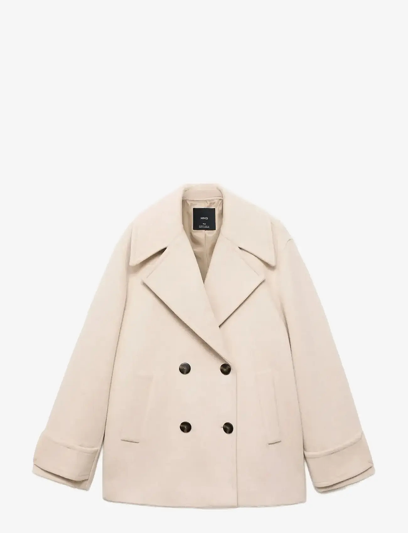 Mango - Double-breasted wool-blend coat - wollmäntel - lt pastel grey - 0