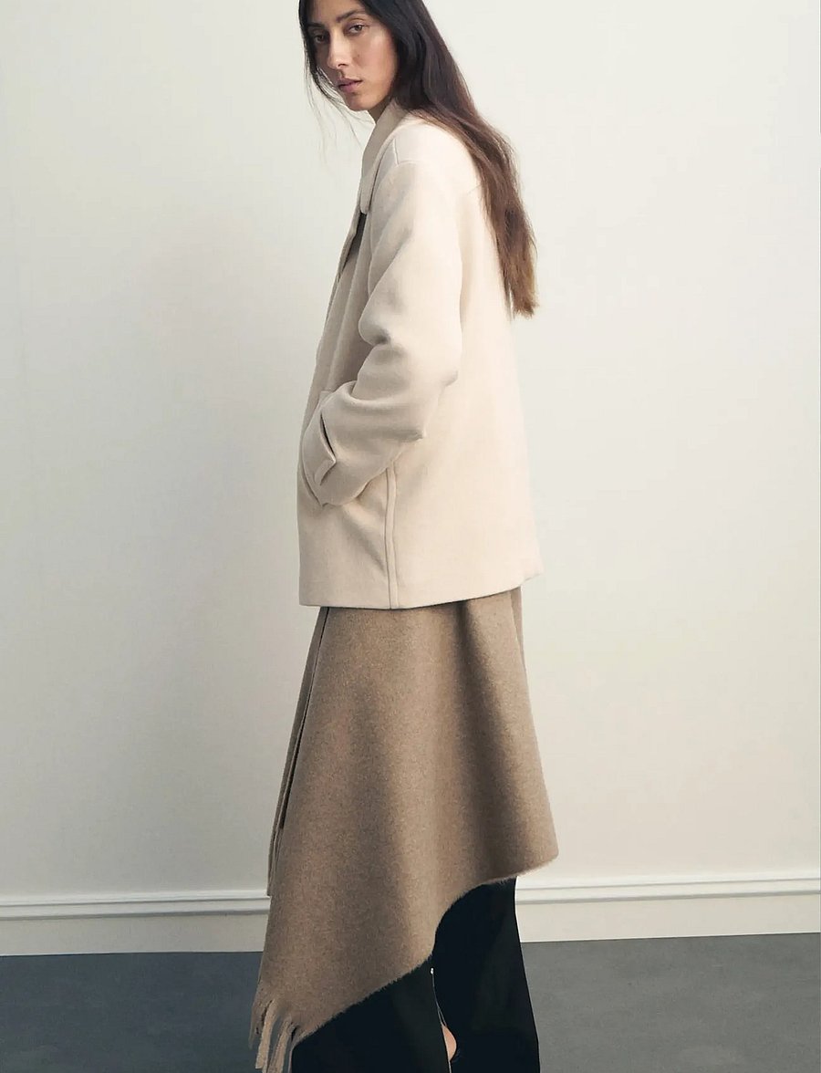 Mango - Double-breasted wool-blend coat - vinterjakker - lt pastel grey - 2