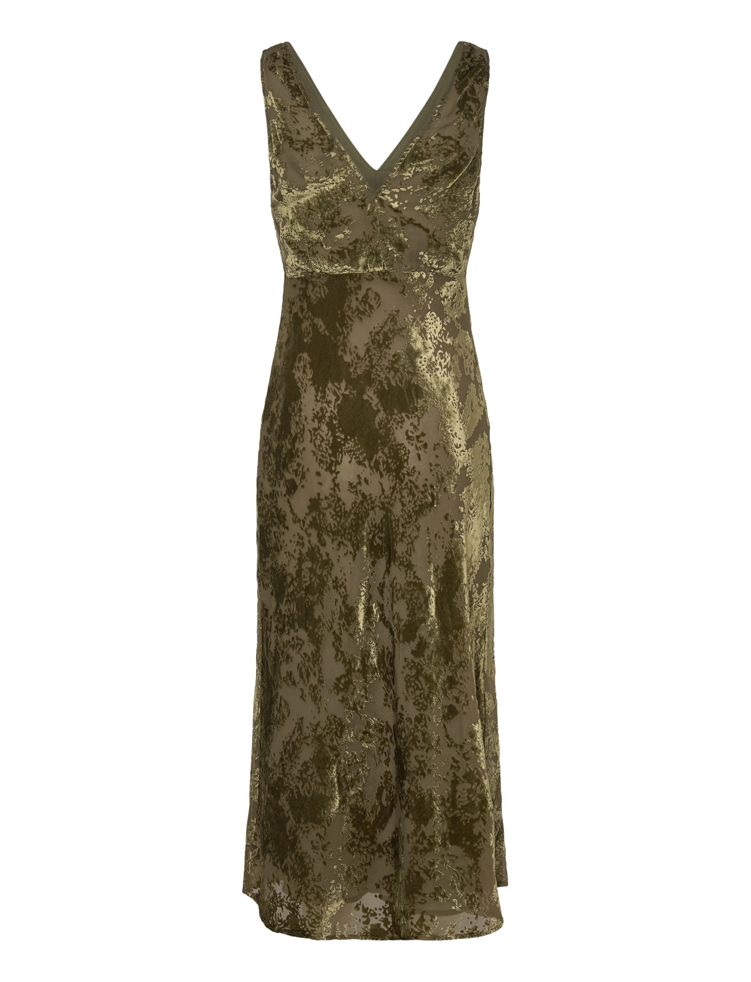 Mango - Jacquard V-neck dress - maxikleider - green - 2