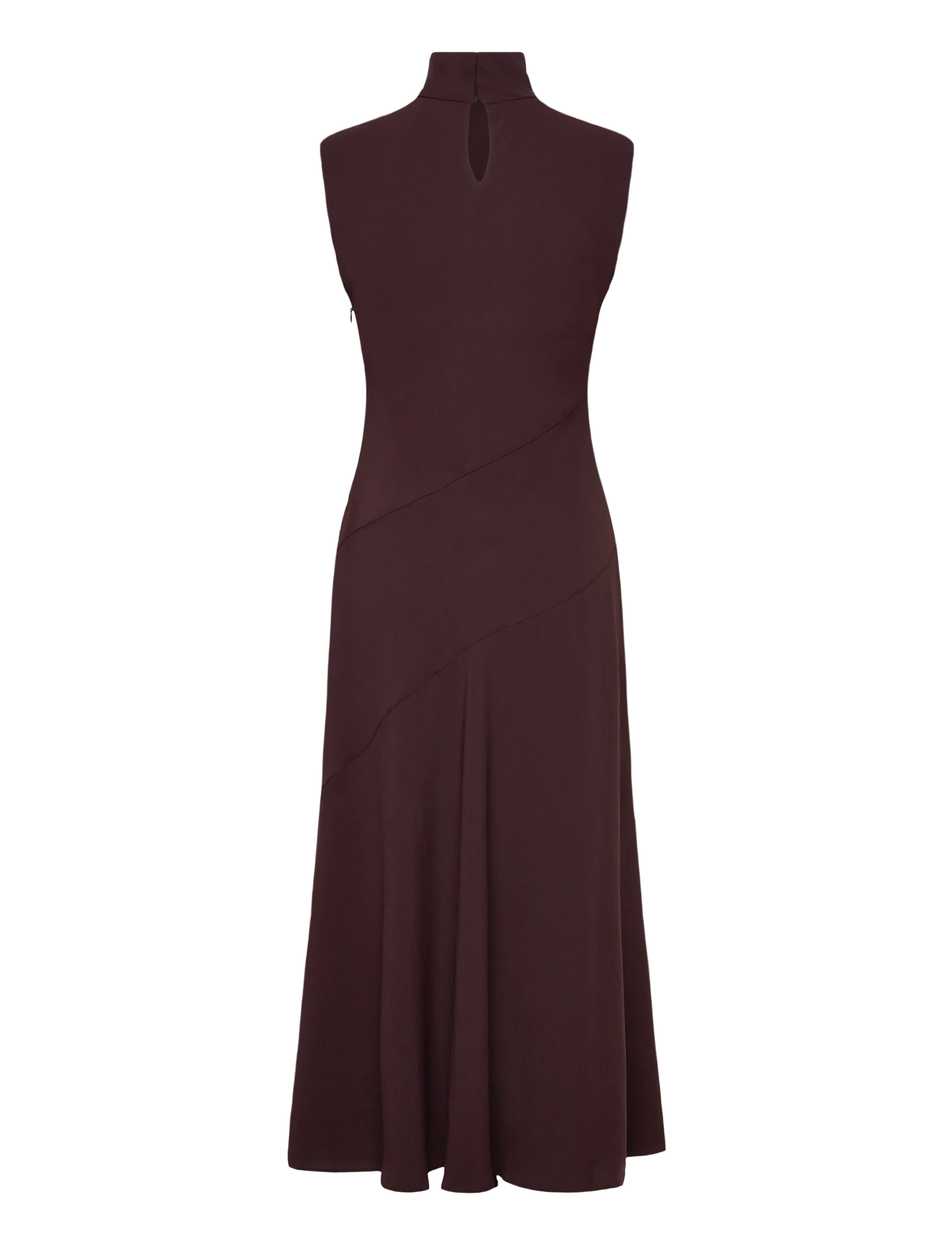 Mango - A-line turtleneck dress - midi kjoler - brown - 2