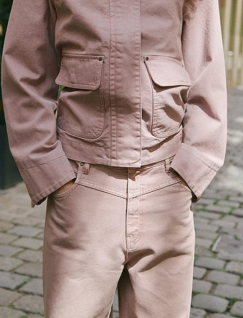 Mango - Wide-leg mid-rise loose-fit jeans - vida jeans - lt-pastel pink - 2