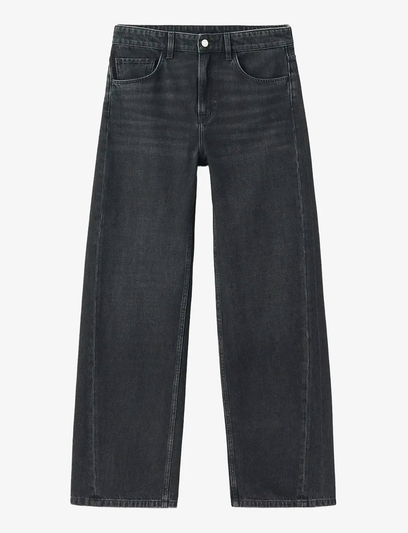 Mango - Mid-rise barrel jeans - barrel jeans - open grey - 1