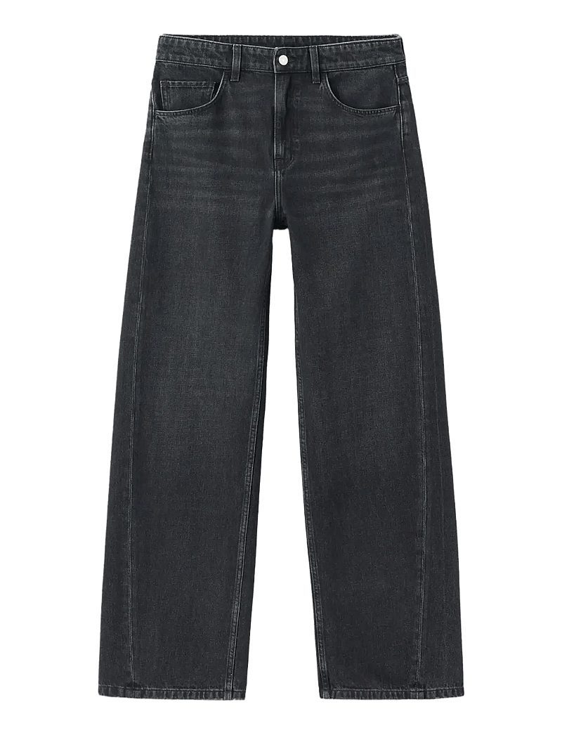 Mango - Mid-rise barrel jeans - barrel jeans - open grey - 1