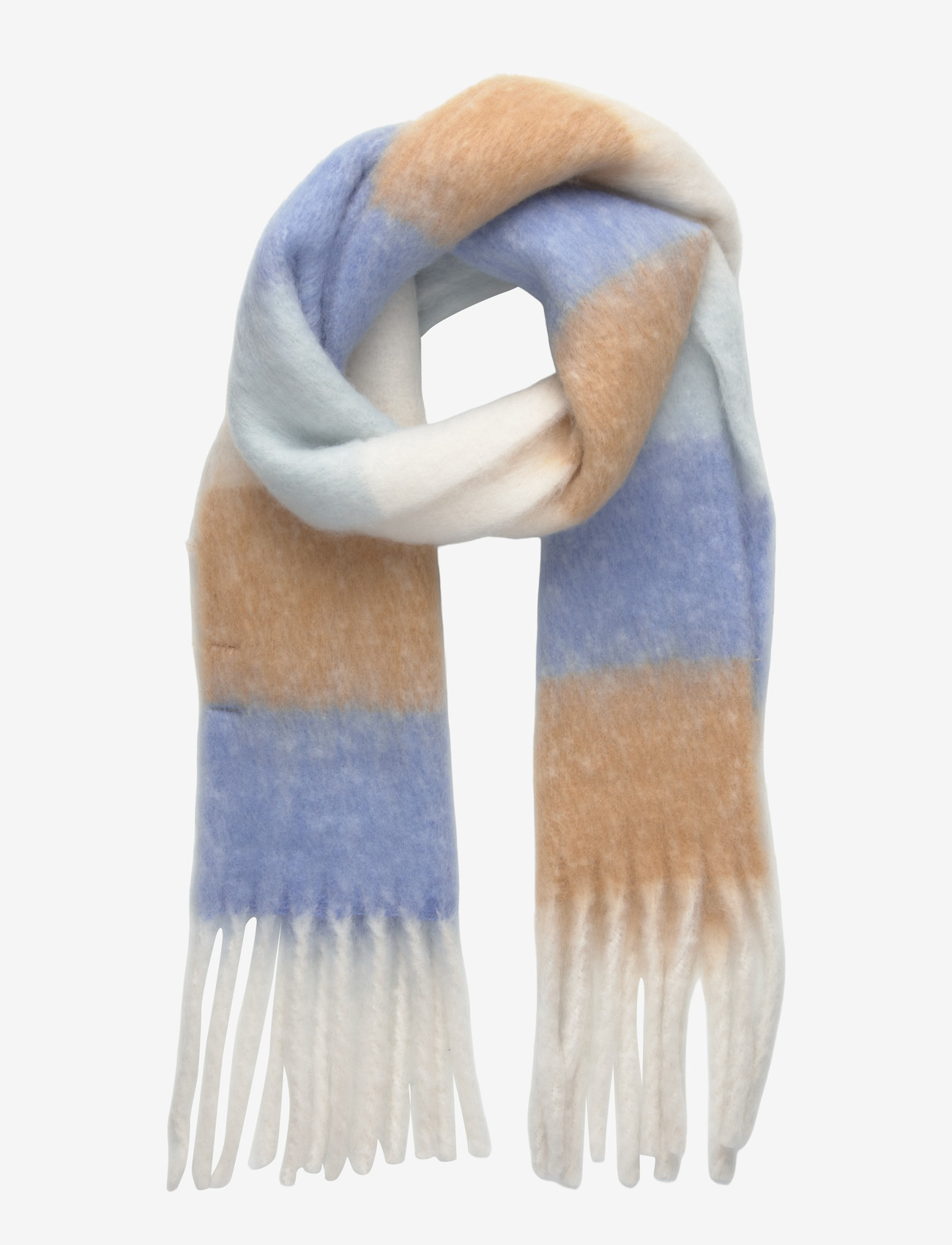 Mango - Striped knit scarf - winteraccessoires - lt-pastel blue - 0