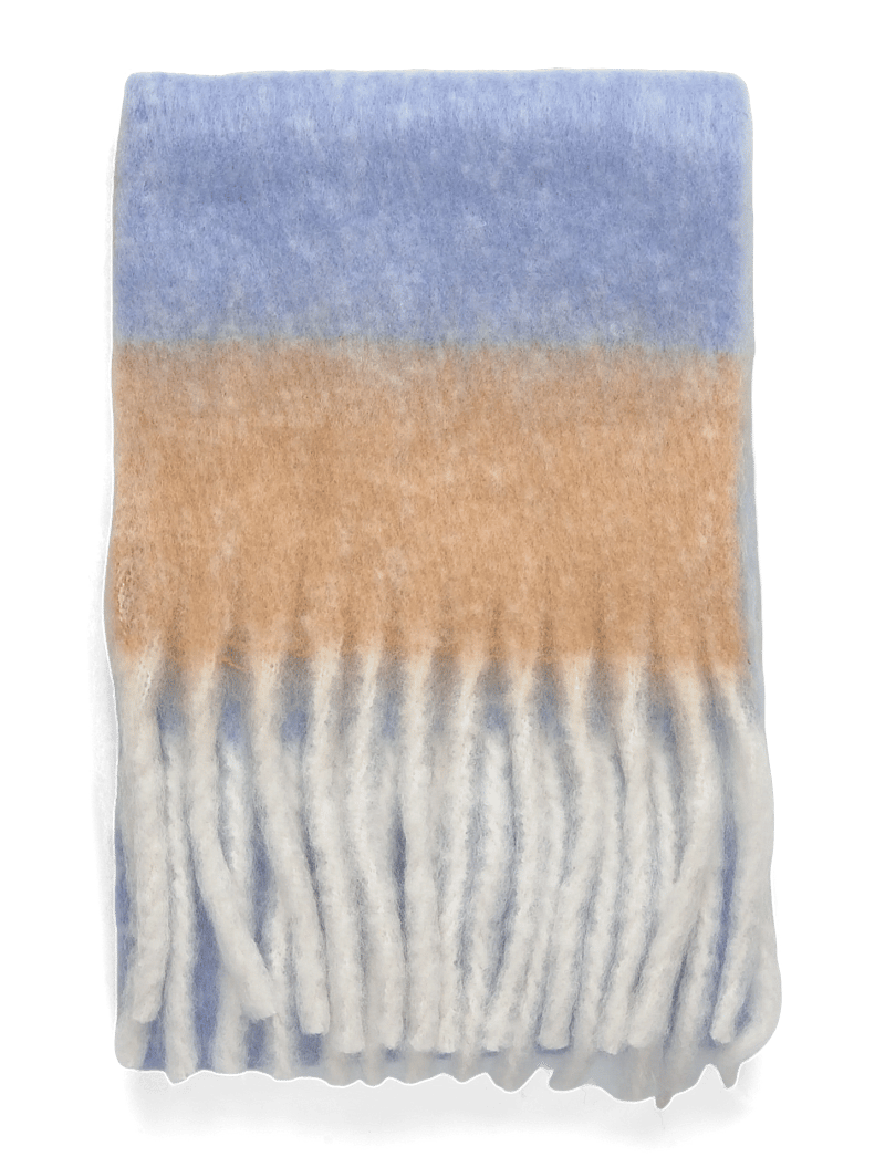 Mango - Striped knit scarf - winteraccessoires - lt-pastel blue - 1