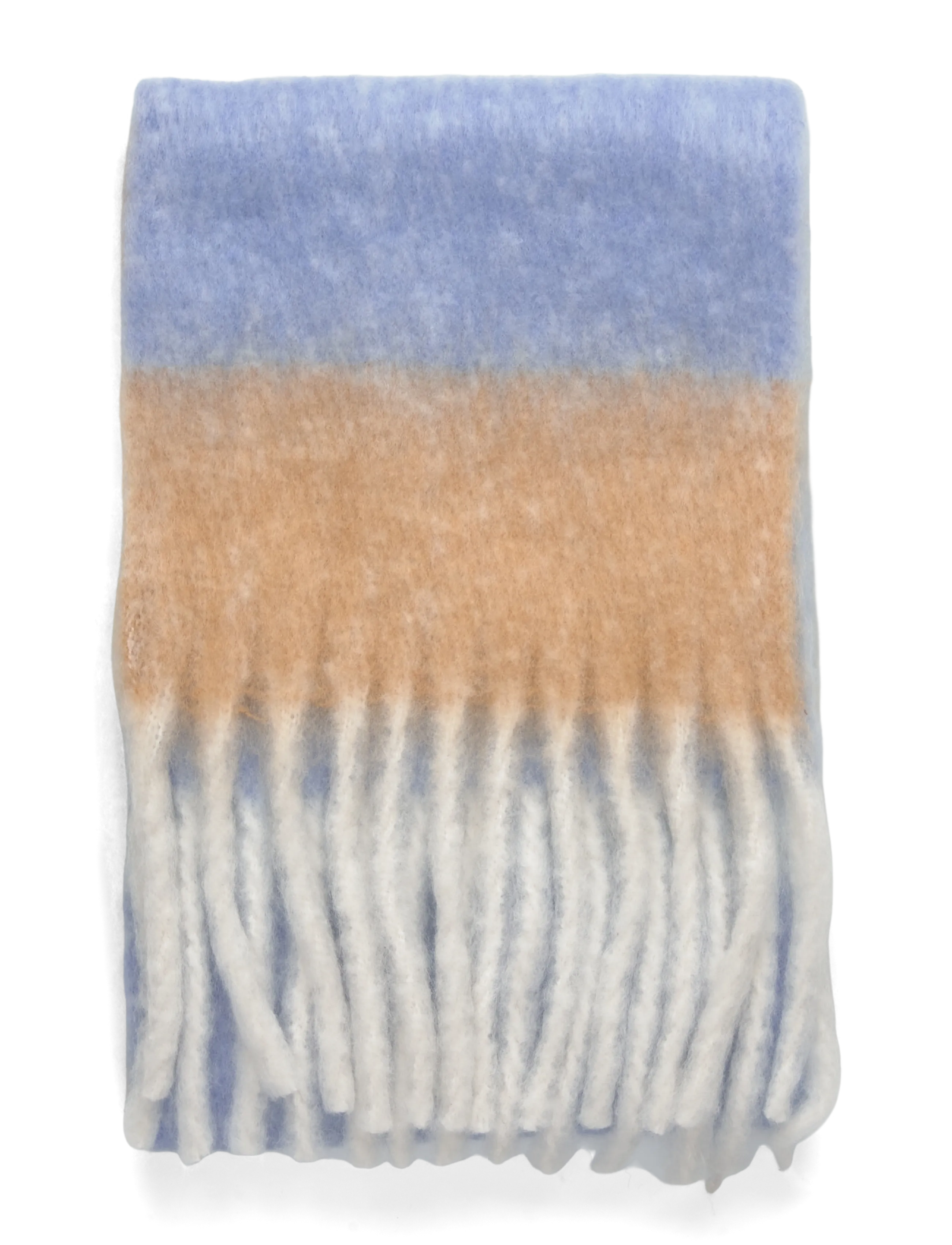 Mango - Striped knit scarf - accessories - lt-pastel blue - 1