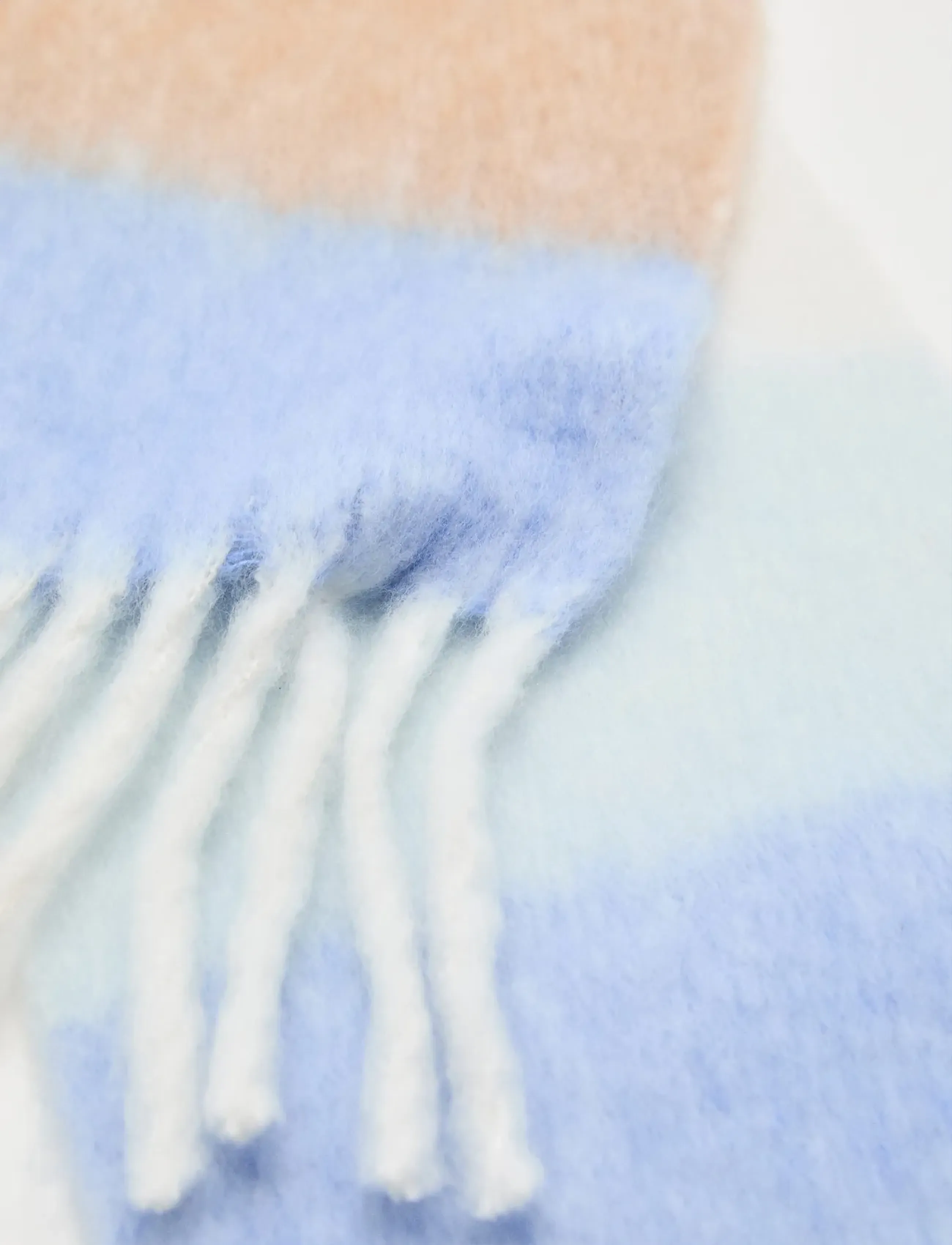 Mango - Striped knit scarf - accessories - lt-pastel blue - 2