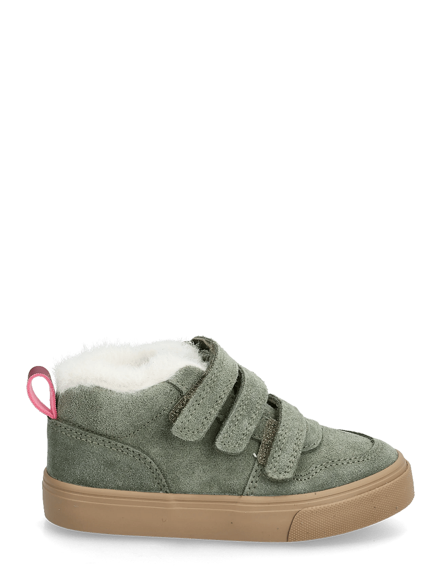 Mango - Leather trainers with fleece - vinterstövlar - beige - khaki - 1
