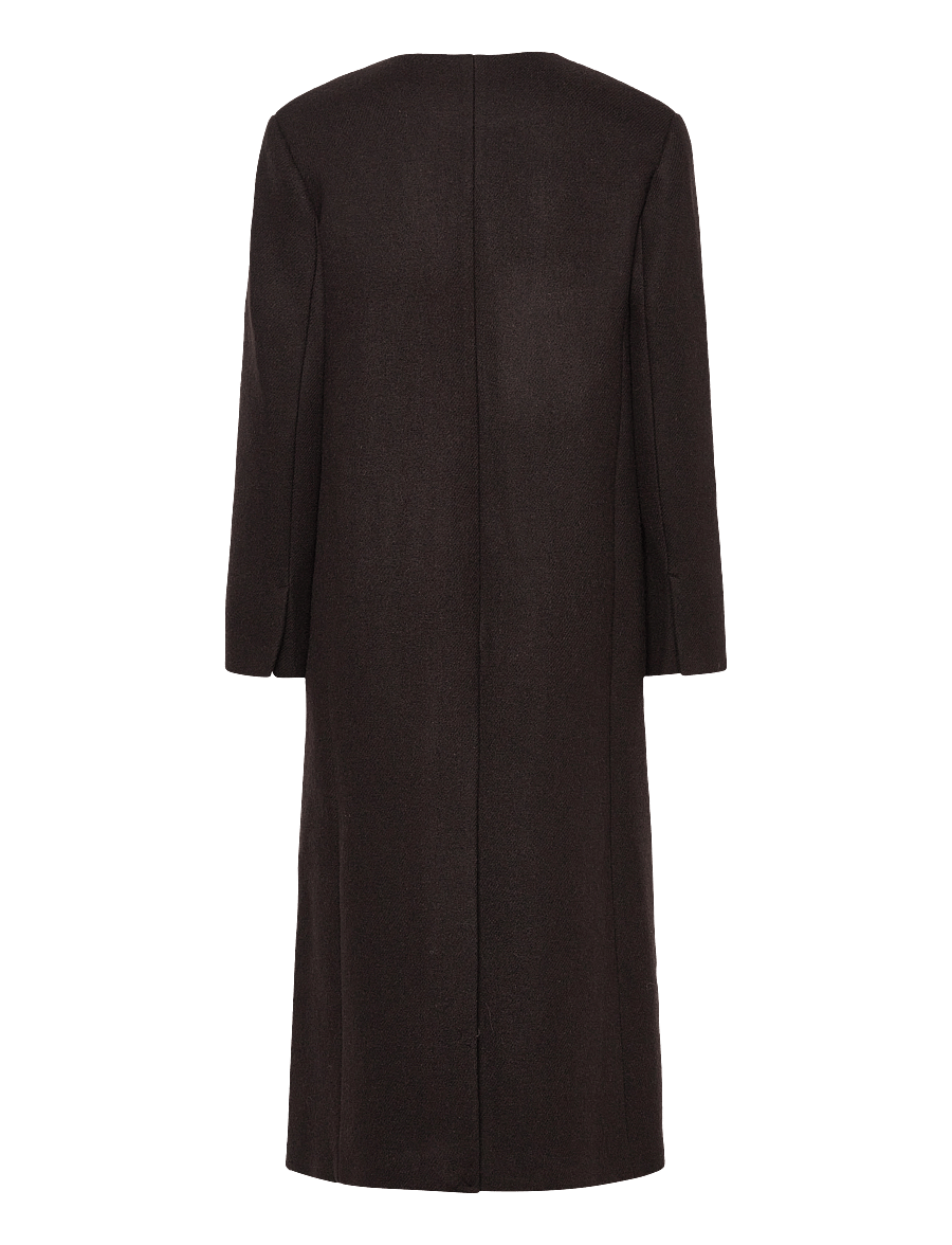 Mango - Long wool coat - vinterjakker - dark brown - 2