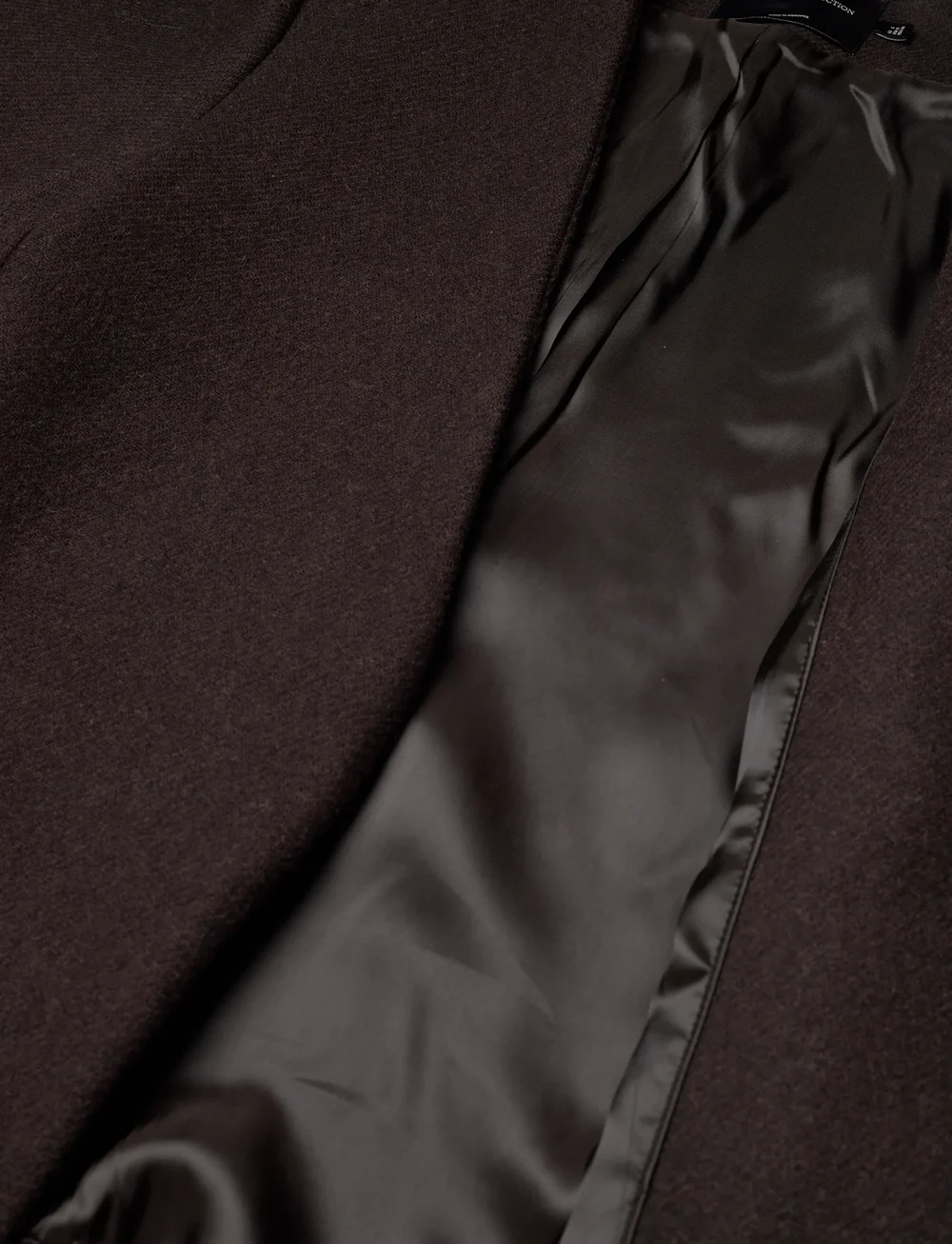 Mango - Long wool coat - ullkappor - dark brown - 4