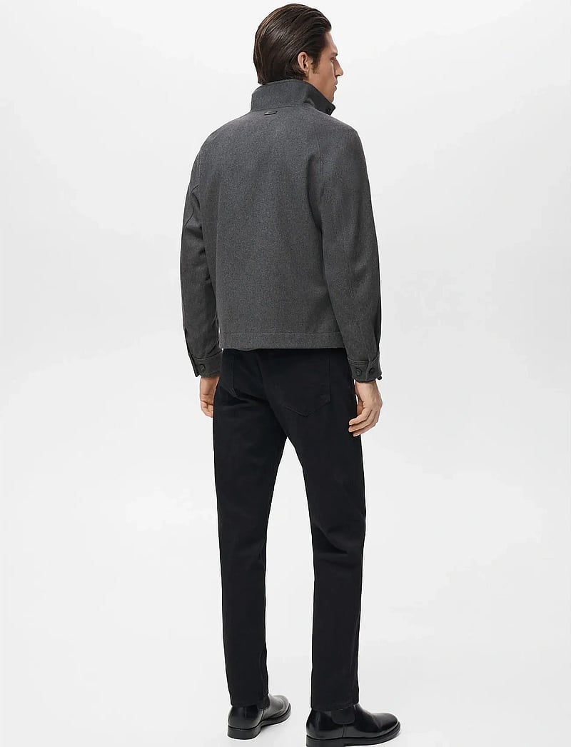 Mango - Wool-blend jacket - vinterjackor - grey - 3