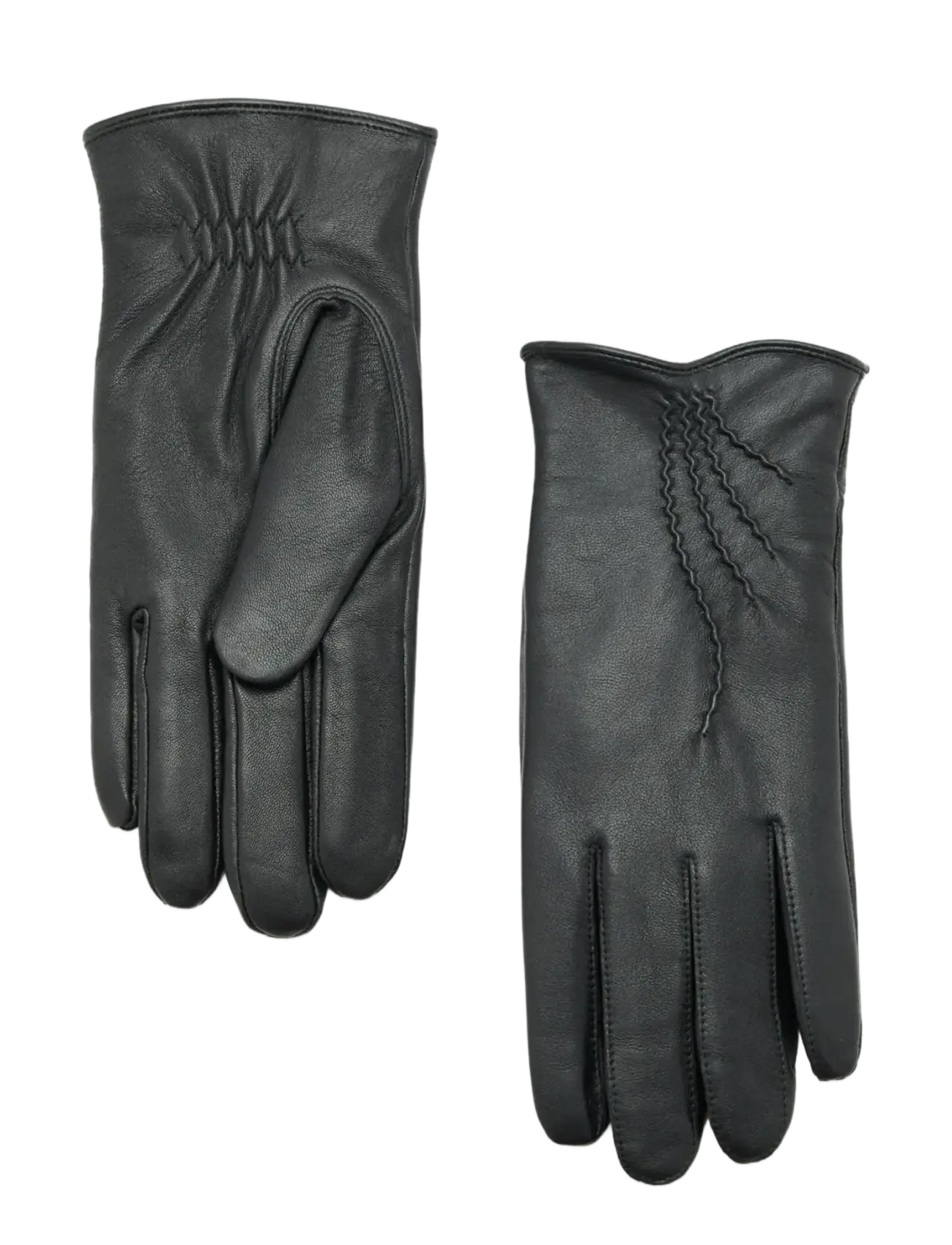 MANGO Leder Handschuhe Schwarz - S - Damen