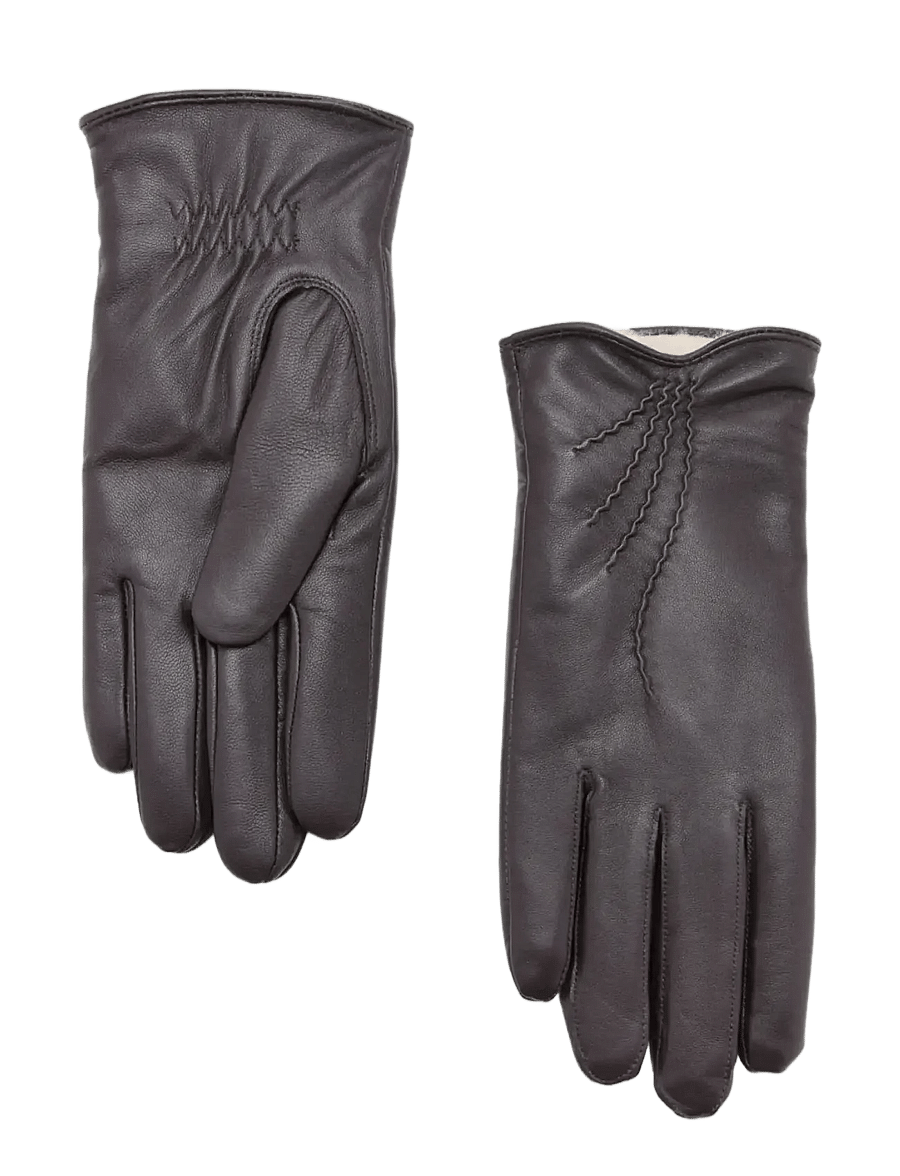 Mango - Leather gloves - læderhandsker - dark brown - 1