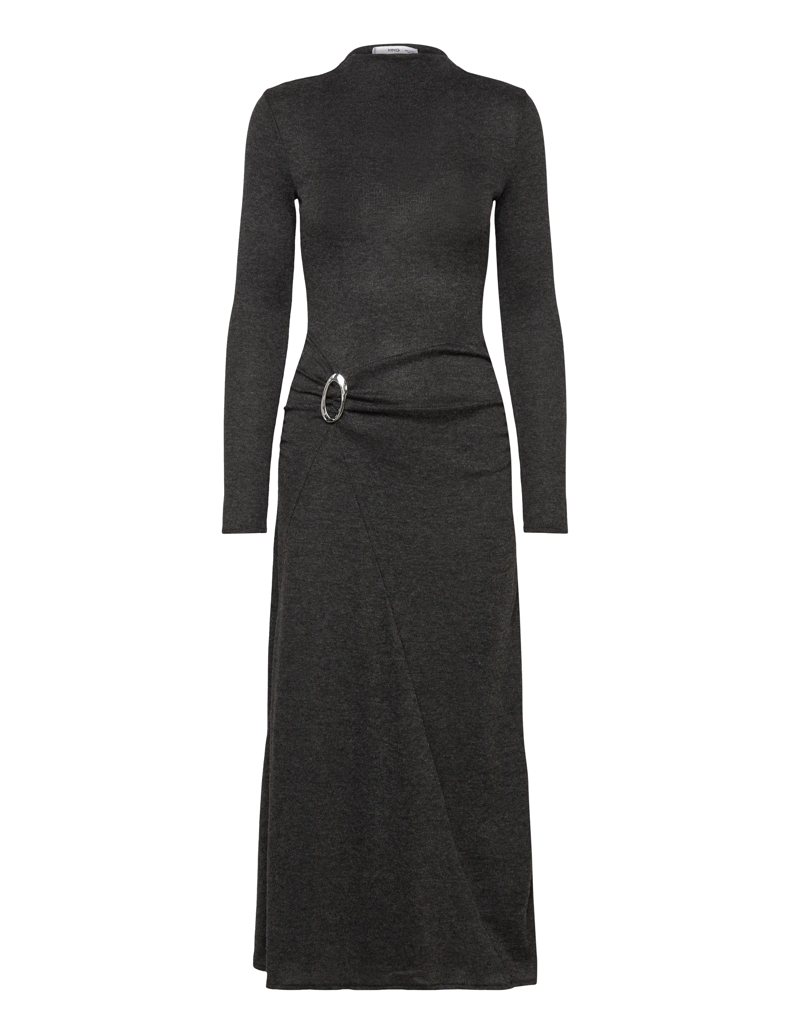 Mango - Fine-knit dress with metallic detail - kootud kleidid - grey - 1
