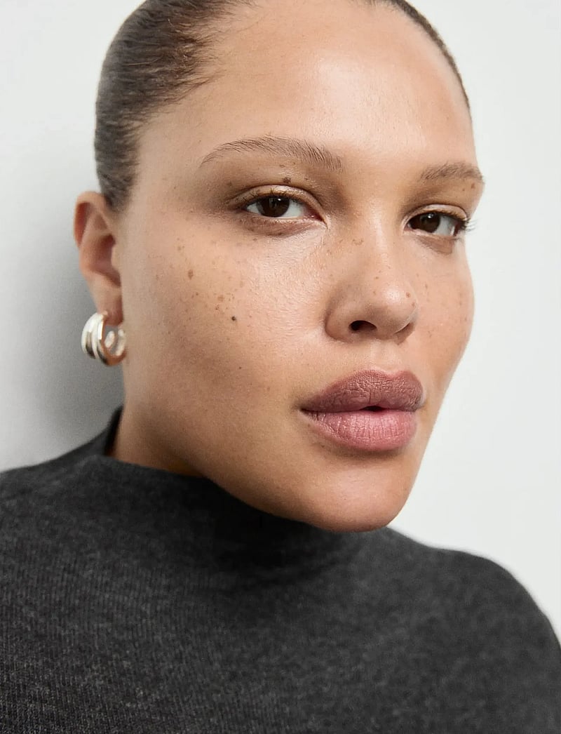 Mango - Fine-knit dress with metallic detail - neulemekot - grey - 3