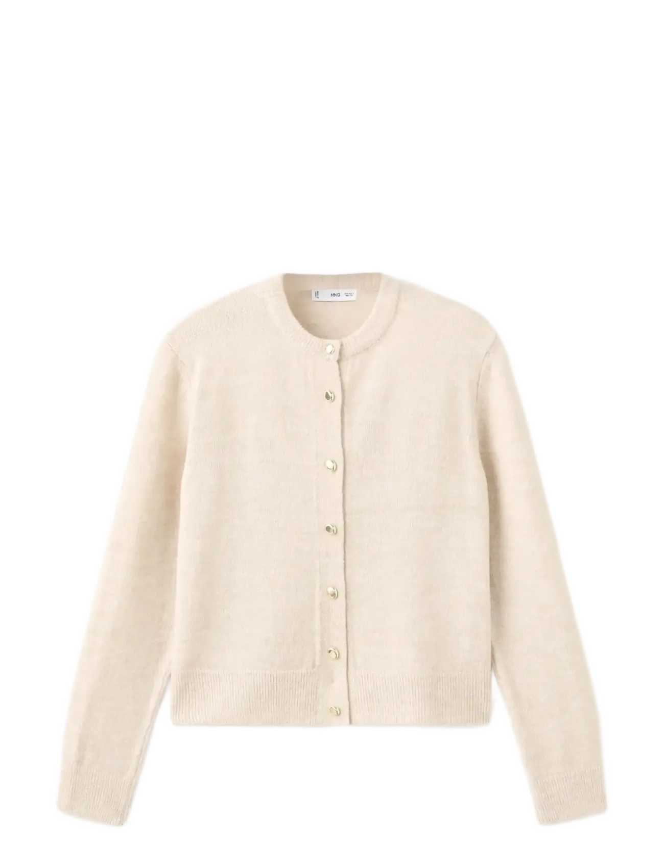 Knitted button cardigan - LIGHT BEIGE