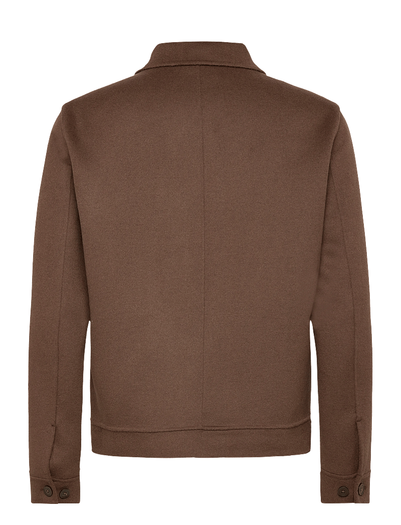 Mango - Handmade wool jacket with pockets - vinterjackor - dark brown - 2