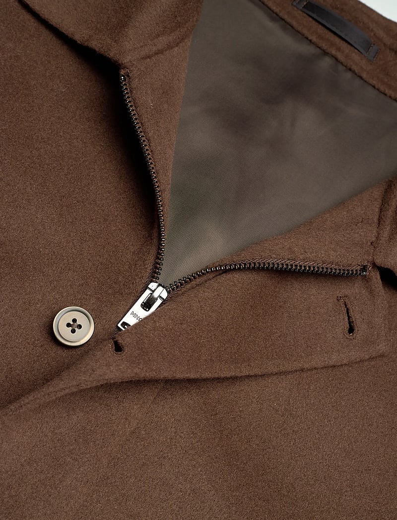 Mango - Handmade wool jacket with pockets - vinterjackor - dark brown - 4