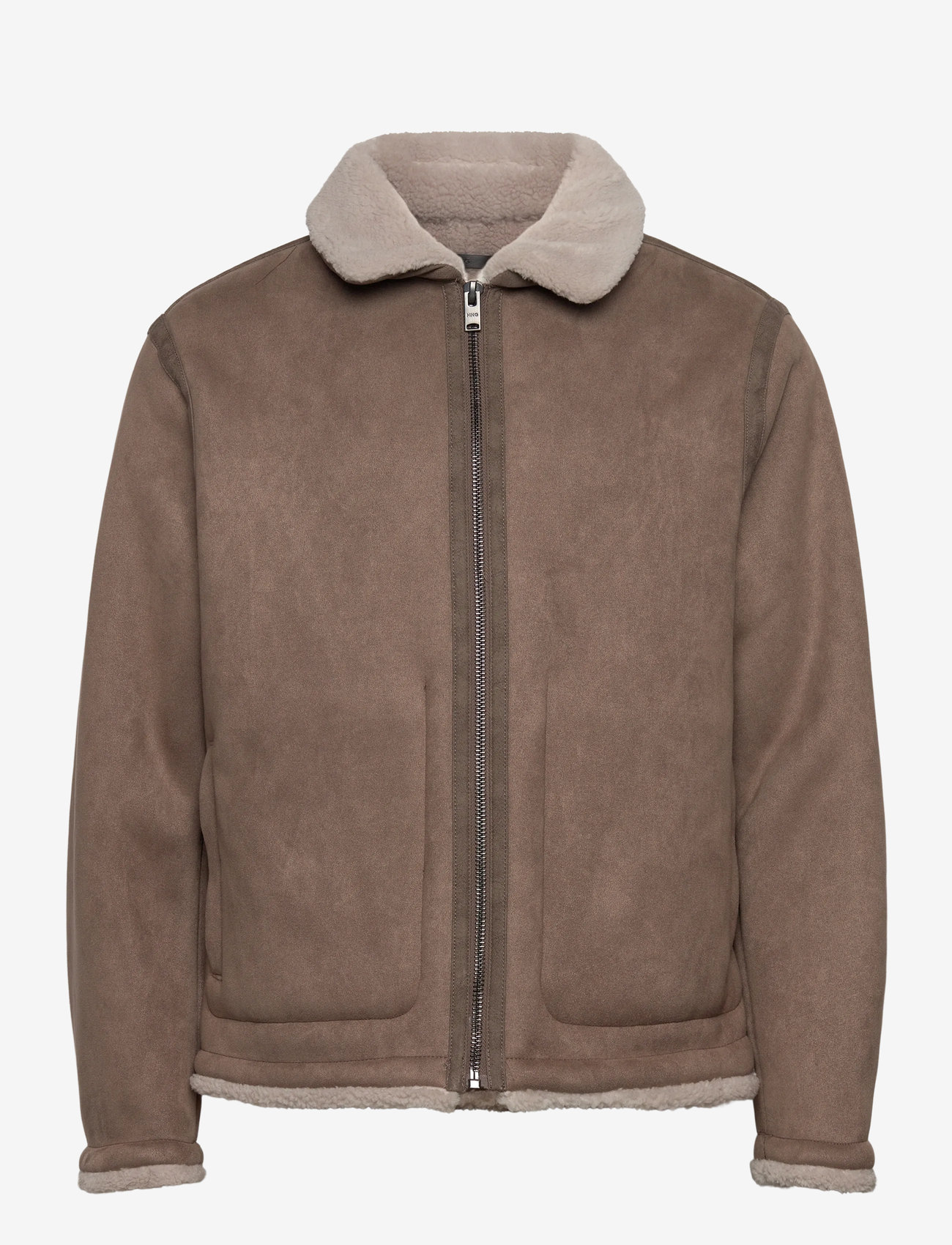 Mango - Double face jacket with sheepskin details - efterårsjakker - medium brown - 0
