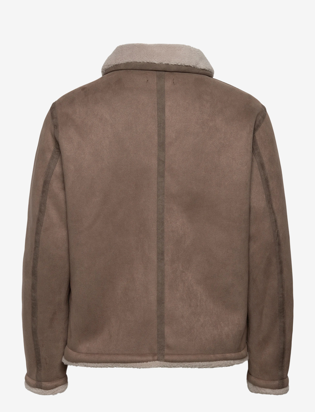 Mango - Double face jacket with sheepskin details - efterårsjakker - medium brown - 1