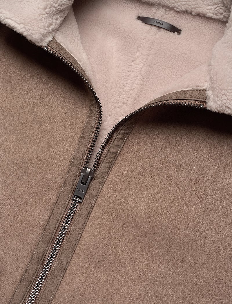 Mango - Double face jacket with sheepskin details - efterårsjakker - medium brown - 2