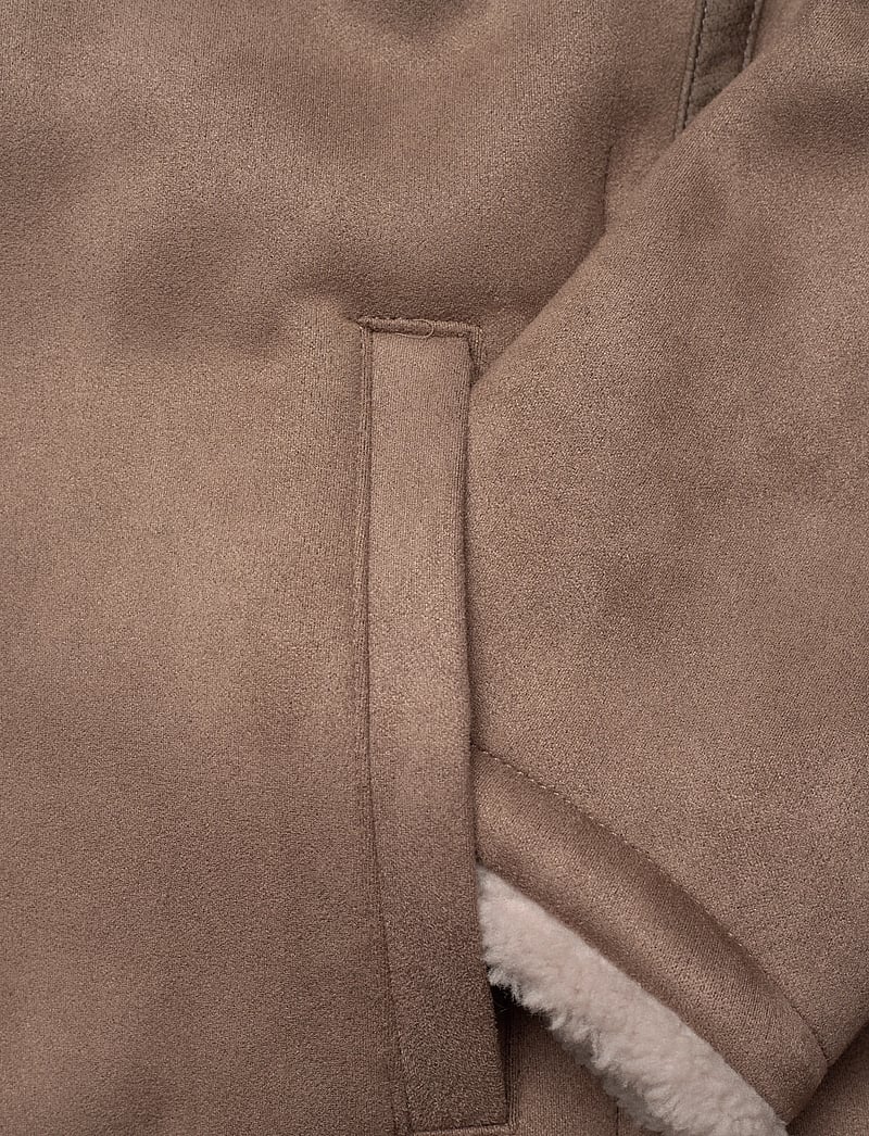 Mango - Double face jacket with sheepskin details - efterårsjakker - medium brown - 3