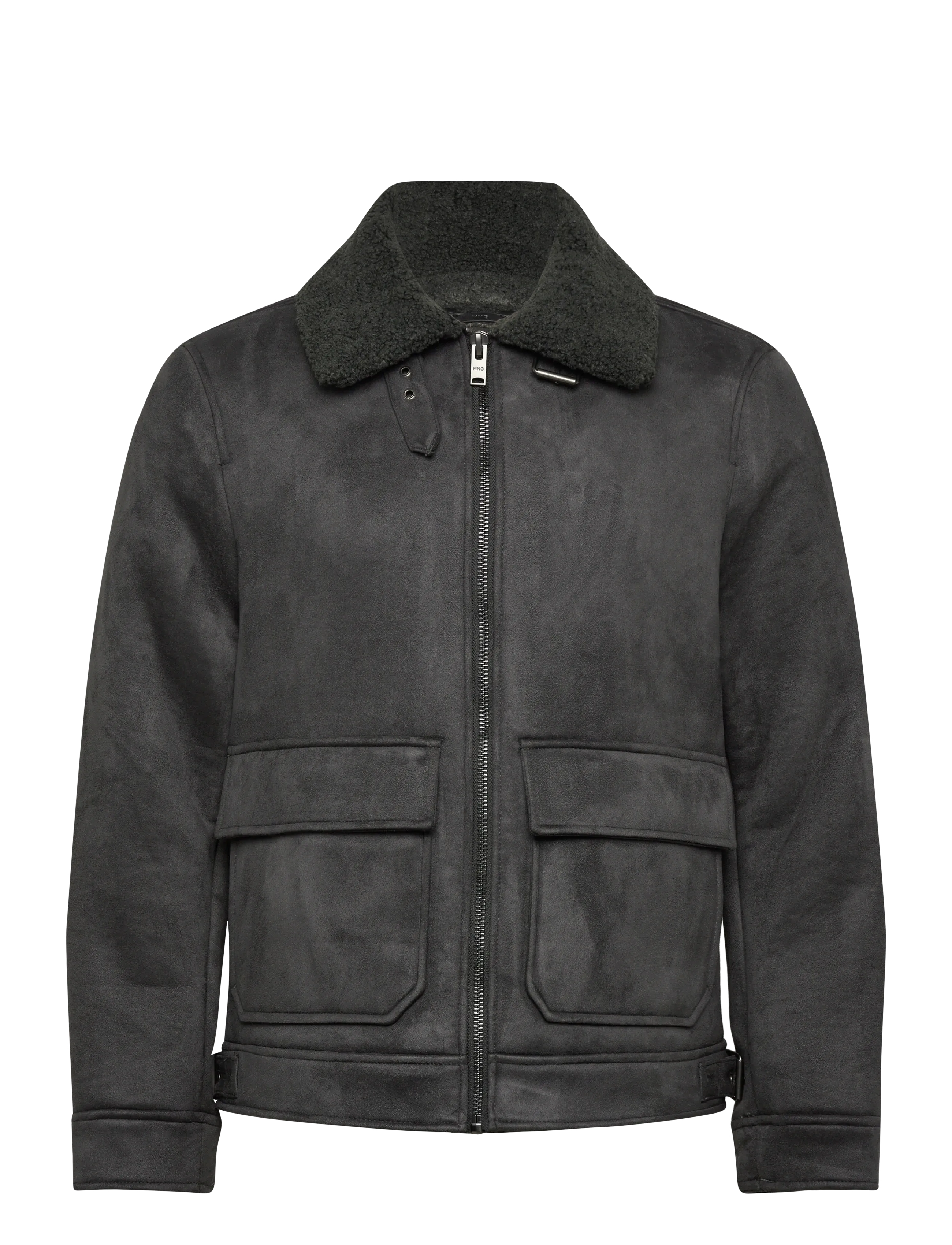 Mango Double face jacket with fleece lining - Jackor & rockar - GREY / green