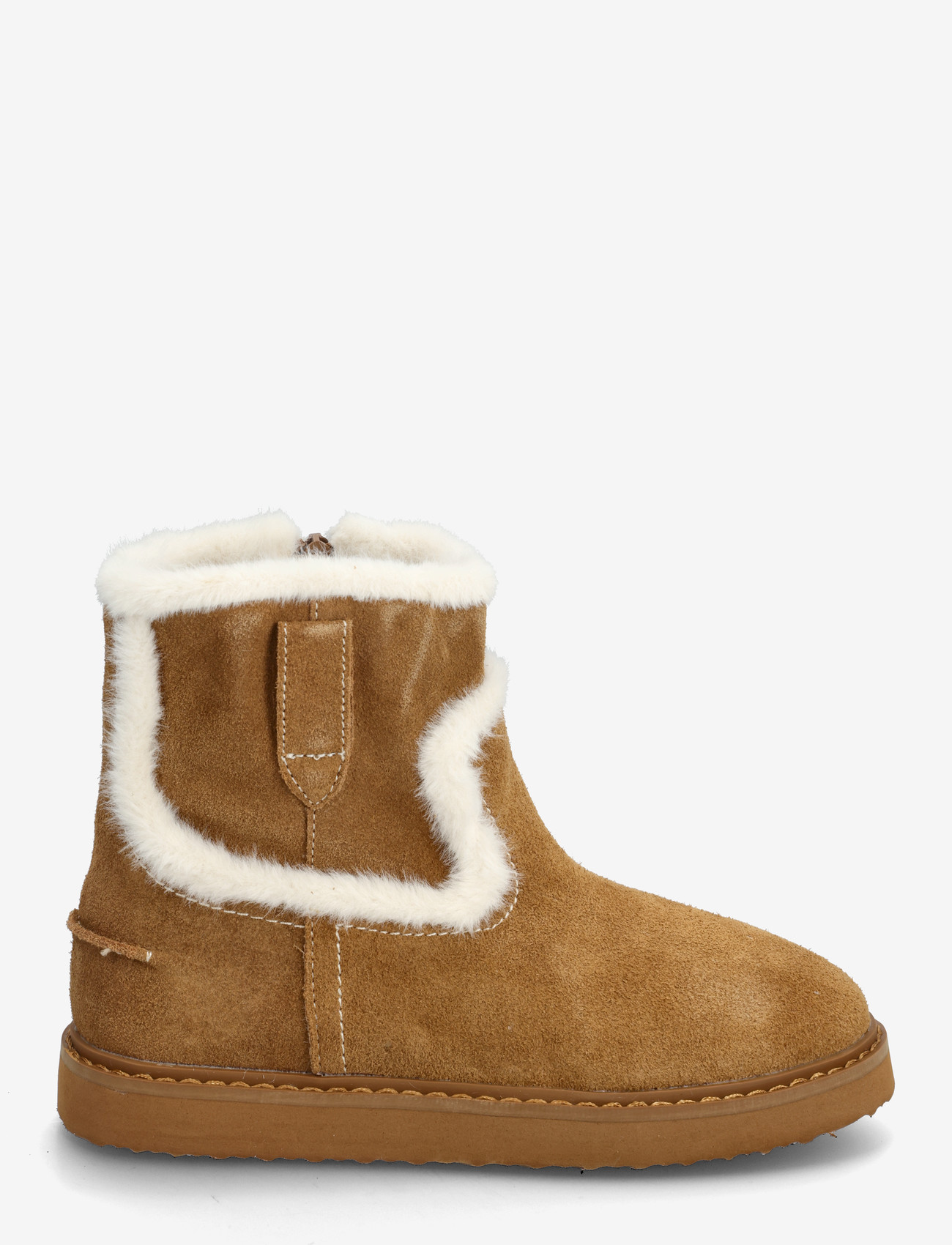 Mango - Fur-effect suede ankle boots - efterårssko - medium brown - 1