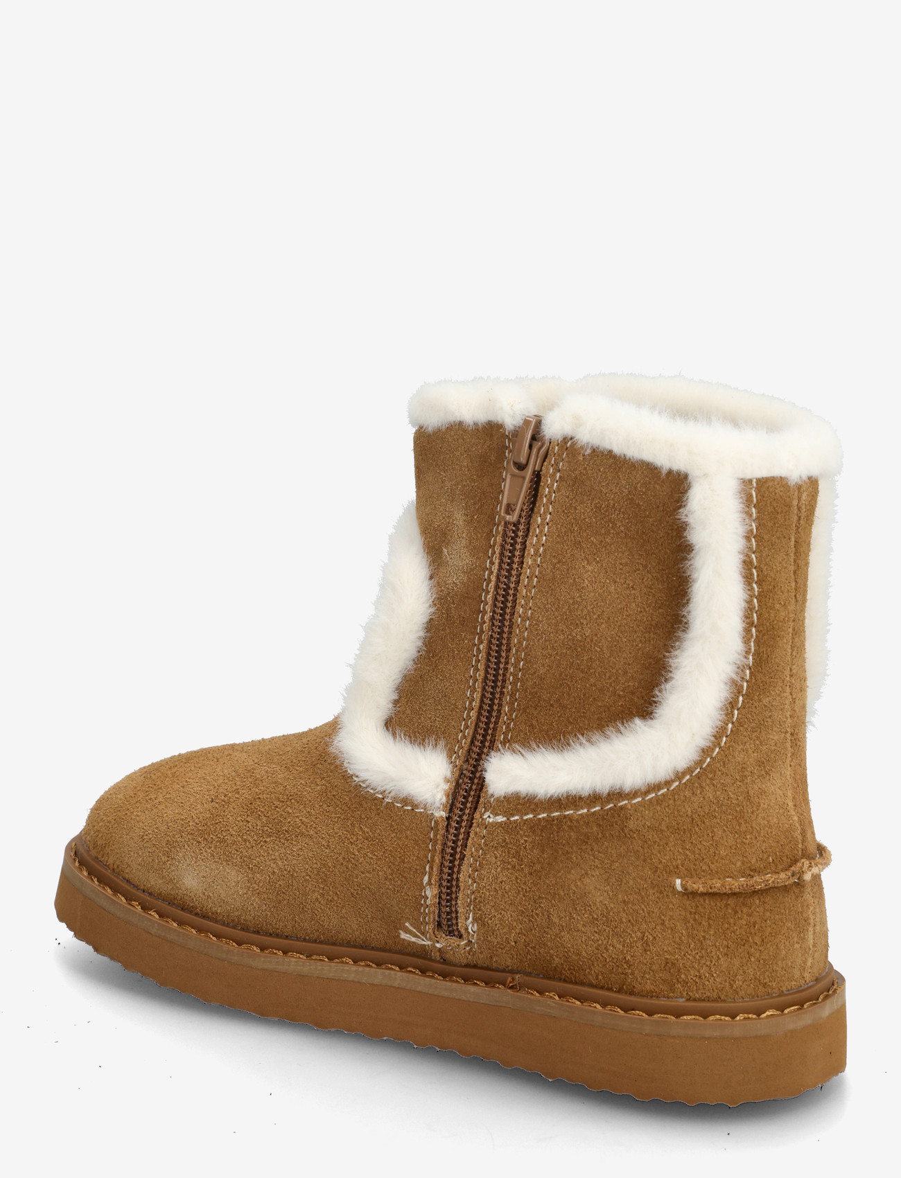 Mango - Fur-effect suede ankle boots - efterårssko - medium brown - 2