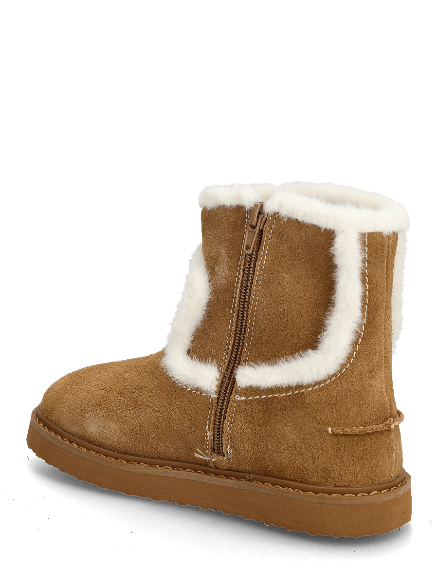 Mango - Fur-effect suede ankle boots - vinterstövlar - medium brown - 2