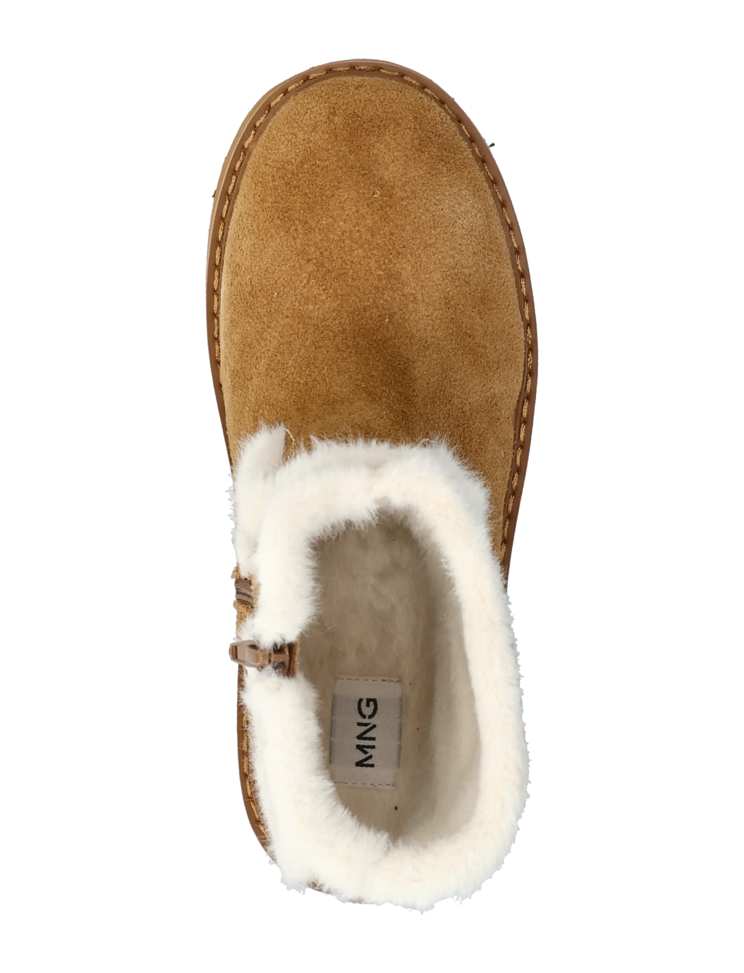 Mango - Fur-effect suede ankle boots - herbstschuhe - medium brown - 3