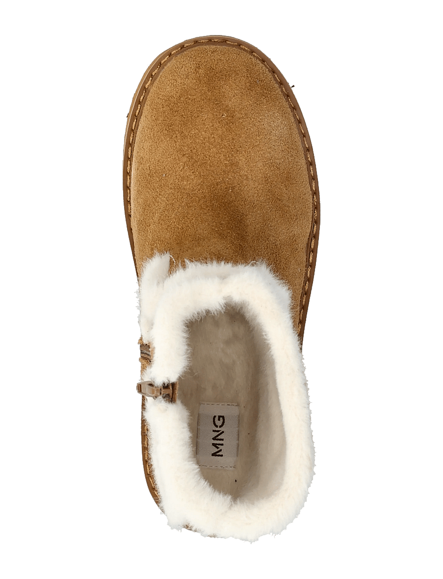 Mango - Fur-effect suede ankle boots - vinterstövlar - medium brown - 3