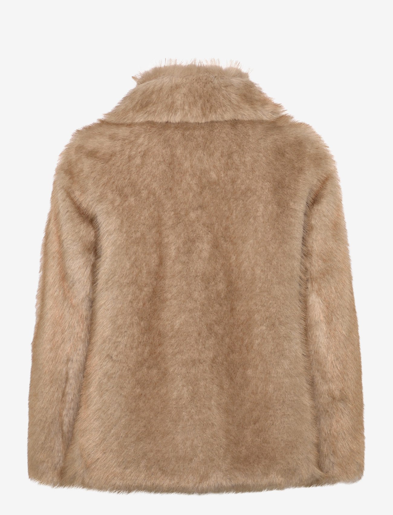 Mango - Faux-fur coat with buttons - ytterkläder - light beige - 1