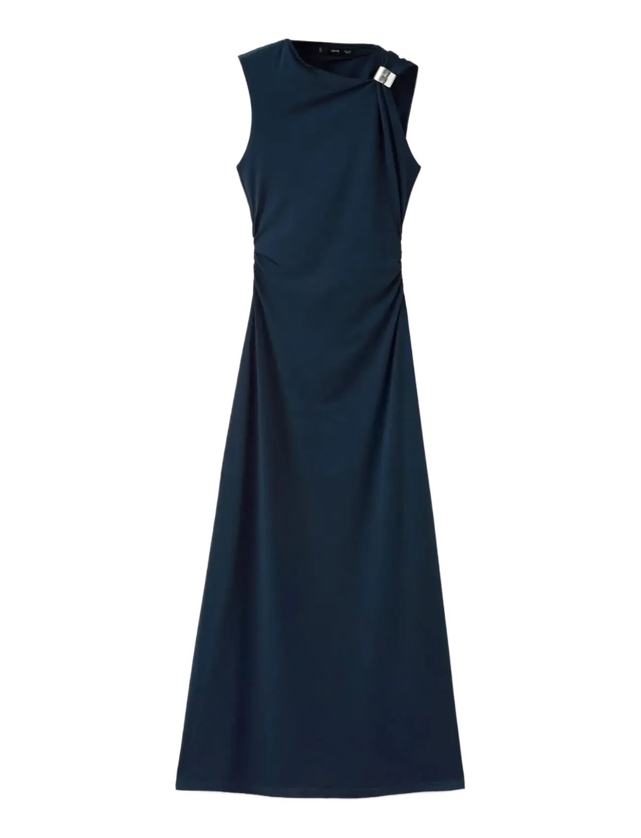 Mango Fine-knit dress with metallic detail - Kläder - NAVY / navy