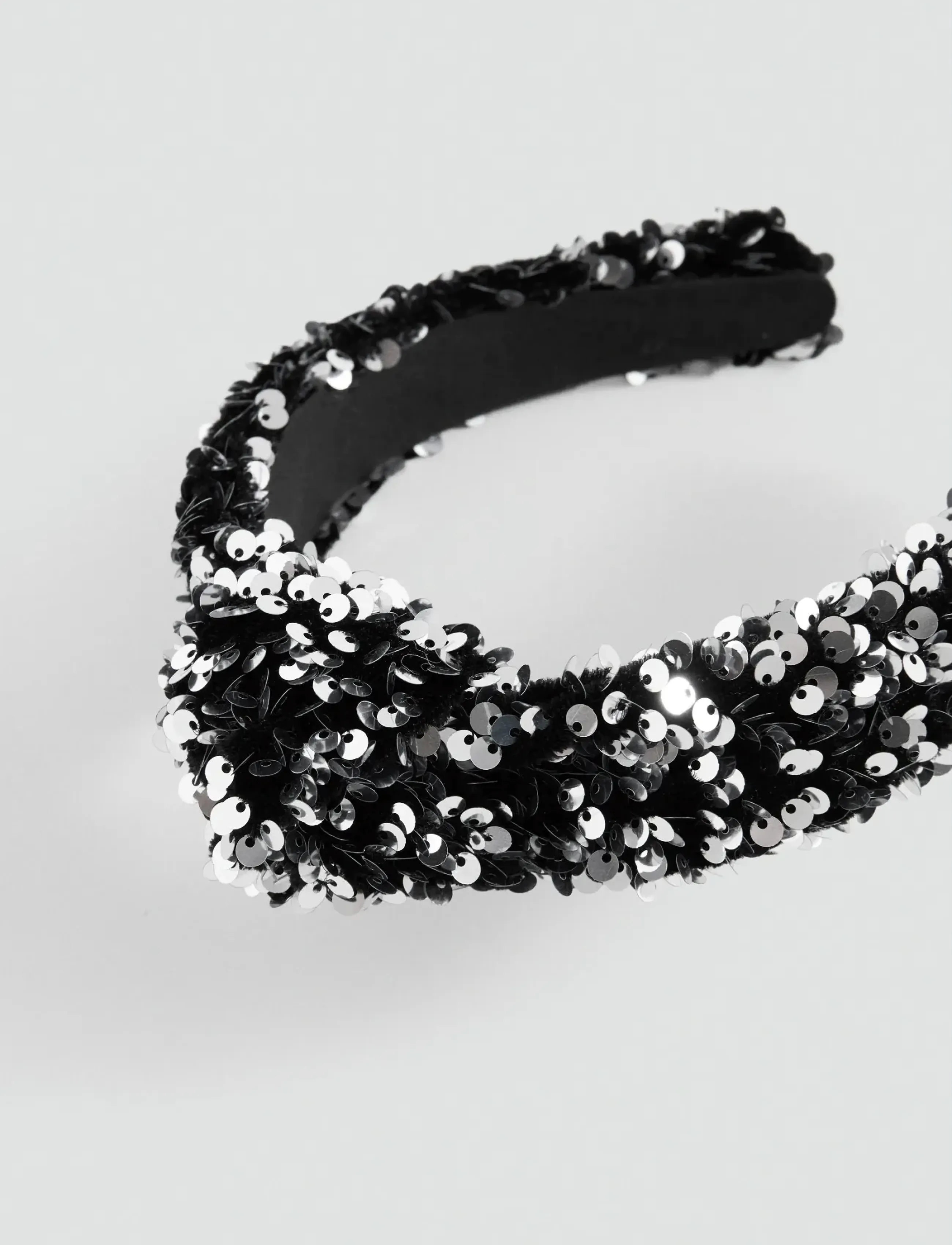Mango Sequin shimmer headband - Accessoires - BLACK / black