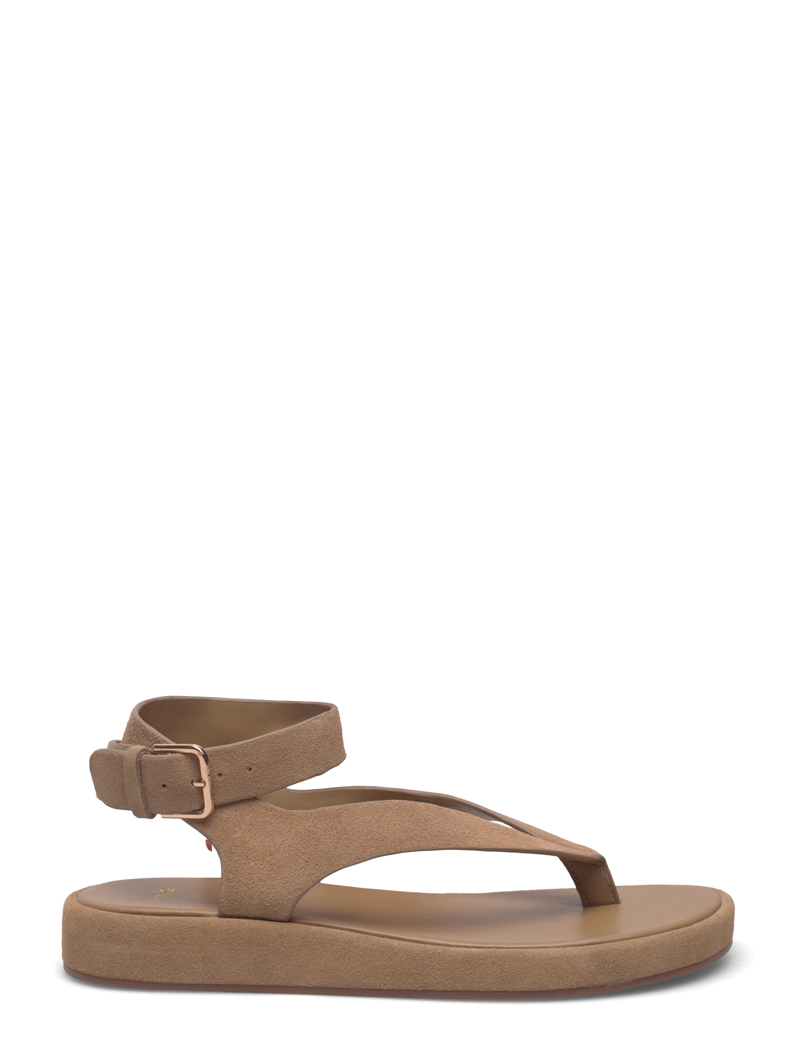 Mango - Split leather sandals with buckle - lt pastel brown - 2